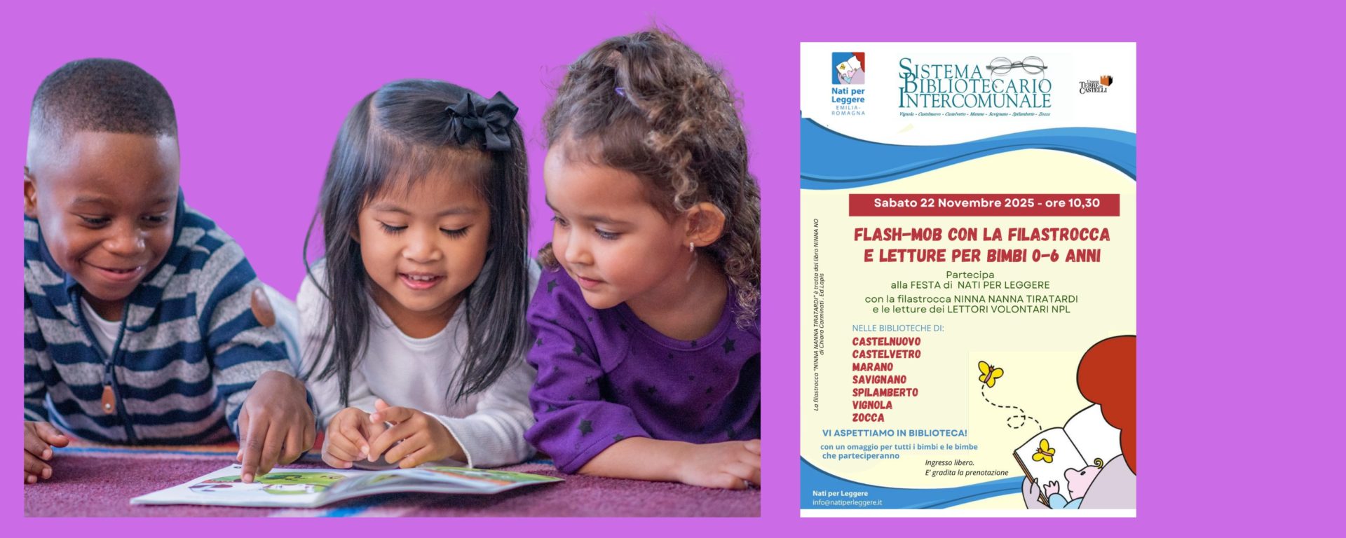 Festa lettori volontari NPL sabato 22 novembre