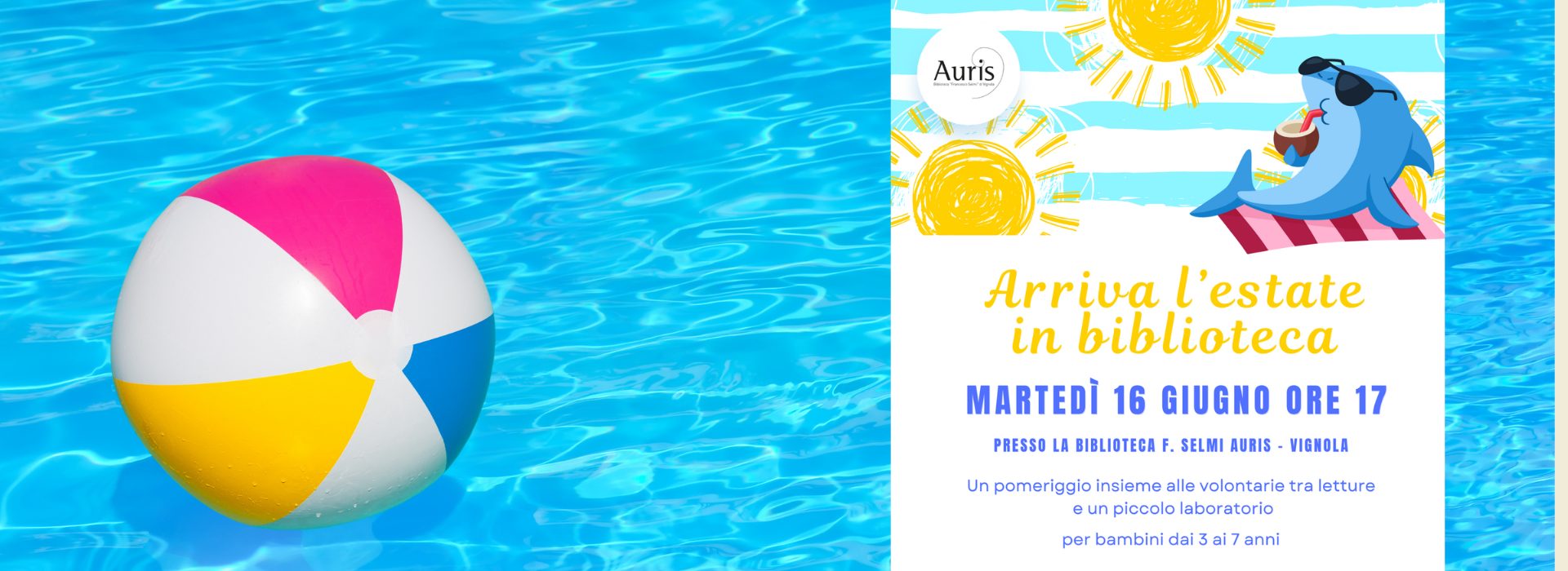 Arriva l’estate in biblioteca – 16 giugno ore 17.00 letture e attività per i più piccoli
